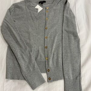 J. Crew Gray Cardigan Sweater